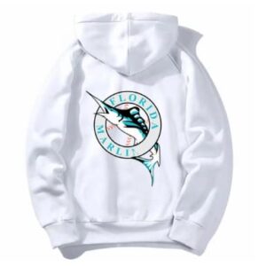 EE Ringer Hoodie Florida Marlins – White